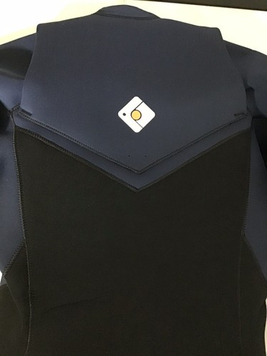 Kwarteng 4/3 mm Men's Wet Suit Long Sleeve For Cold Water Black/Blue Size Small - Picture 4 of 10