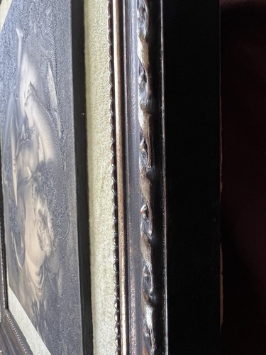 Arte De Colección Bebé Cupido Desarmado Artini Grabado Terciopelo Madera Enmarcado Diana Cupido Difícil de Encontrar - Imagen 17 de 17