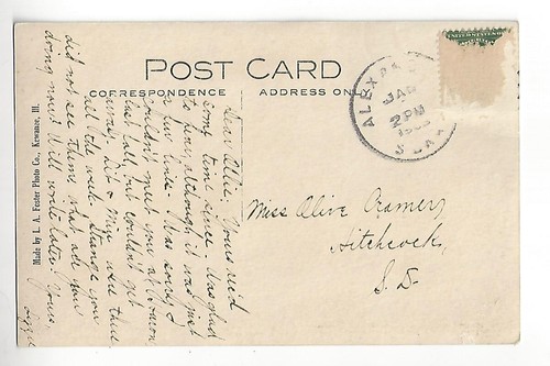 Alexandria, South Dakota, First National Bank RPPC - Bild 2 von 2