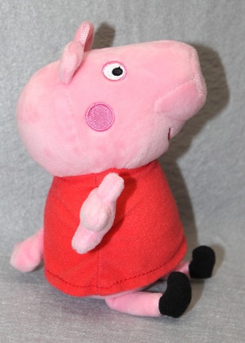 Peppa Pig Pink With Red Dress 8" Tall Fiesta Plush #C16511 Official Licensed - Picture 4 of 6