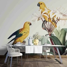 3D Birds Flowers Self-adhesive Removeable Wallpaper Wall Mural Sticker 63