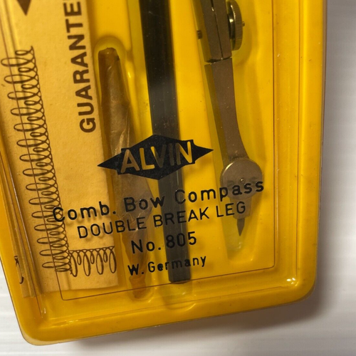 Vintage Alvin Comb. Bow Compass Double Break Leg No. 805 W. Germany - Picture 3 of 3