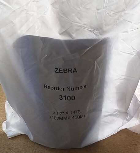 LOT - 6X - NEW GENUINE ZEBRA THERMAL PRINTER WAX RIBBON 3100, 4.02in x 1476ft - Picture 2 of 2