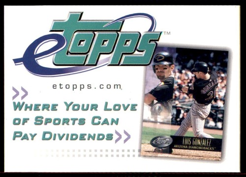 Topps Traded & Rookies 2002 #NNO Luis Gonzalez eTopps - Imagen 5 de 8