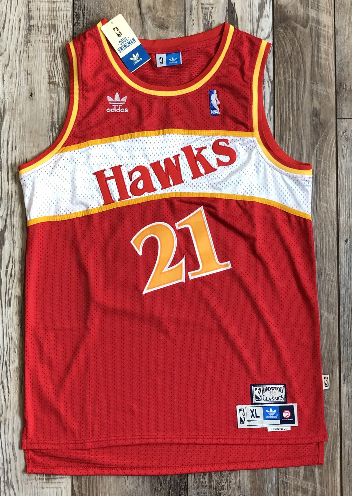 Dominique Wilkins #21 Atlanta Hawks Signed adidas Basketball Jersey TriStar - XL - Picture 5 of 10