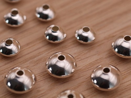 925 Sterling Silver RONDELLE SPACER BEADS 5mm, 6mm, 8mm - wholesale findings - Picture 8 of 13