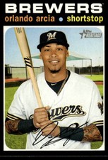 2020 Topps Heritage #34 Orlando Arcia Milwaukee Brewers Baseball