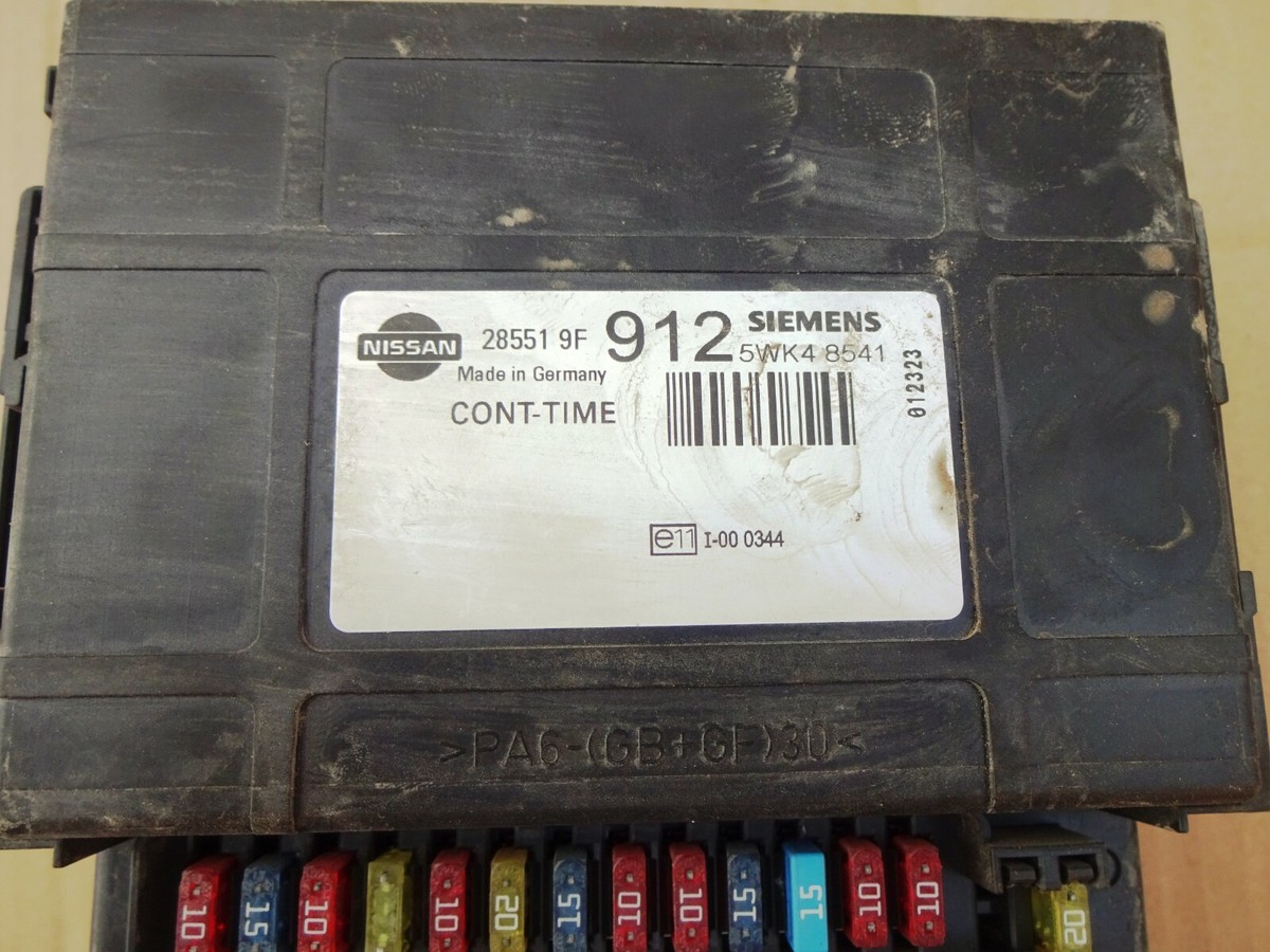 NISSAN PRIMERA P11 1999 01 QG16DE FUSES BOX 28551 9F912