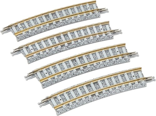 Tomix 1194 Curved PC Track C280-15-PC(F) 4 pcs N Scale - Picture 2 of 2