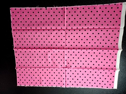 Lot of 2 Black on Pink Polka Dots Fabric - Cotton - 17" x 21" - Picture 4 of 7