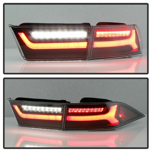 Par de luces traseras de tubo LED negras Fit 04-08 izquierda + derecha - Imagen 5 de 8