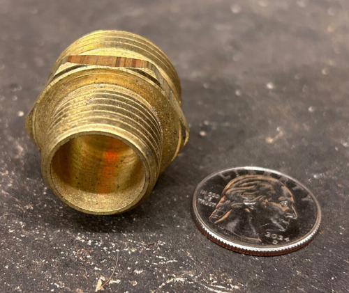 3/4" Male Garden Hose x 1/2" MIP Adapter Brass Fitting 10 pcs - Picture 2 of 4