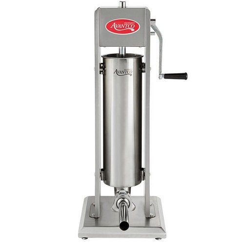15 lb. Vertical Manual Commercial Sausage Stuffer with Stainless Steel Funnels - Picture 5 of 12