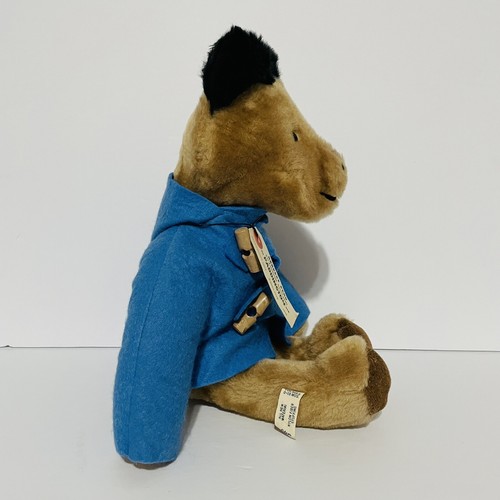 Vintage 1975 Paddington Bear Stuffed Animal Plush Toy w Blue Coat Eden Toy 14” - Picture 2 of 10