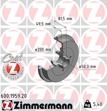 Zimmermann Rear Brake Drums 1H0-501-615A