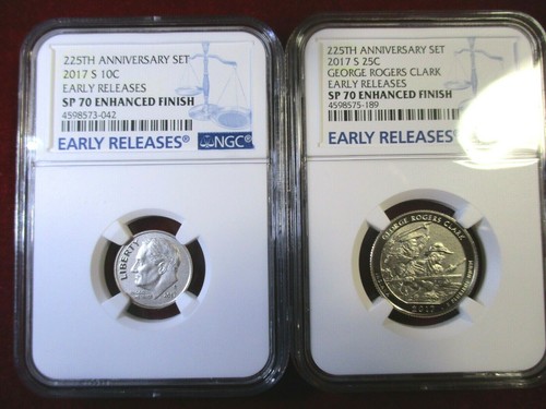 2017 S 225th Anniversary ENHANCED UNC SET Early Releases NGC SP70 TRUE VIEW - Picture 5 of 7