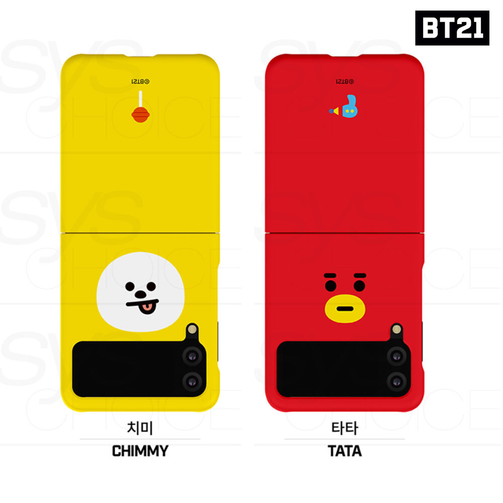 BTS BT21 Official Authentic Goods Face Galaxy Z Flip 4 Slim Hard