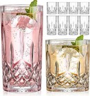 Drinking Glasses, 8 Piece Crystal Glass Cups, Mixed Glassware Set, 4 pcs Crystal