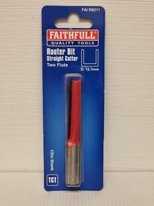 Faithfull Router Bit TCT Two Flute 12.7mm X 50mm 1/2in Shank FAIRB211