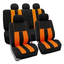Car Seat Covers Striking Striped Front Rear Removable Headrest Full Set Car Seat Covers Striking Striped Front Rear Removable Headrest Full Set