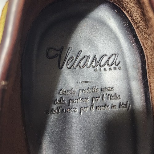 Velasca Gambaree Mens Size 9 EU 42 Boat Shoes Brown Oiled Leather Comfort - Picture 17 of 18