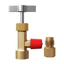Professional Grade R134a AC Can Tap with Tank Adapter Brass Construction