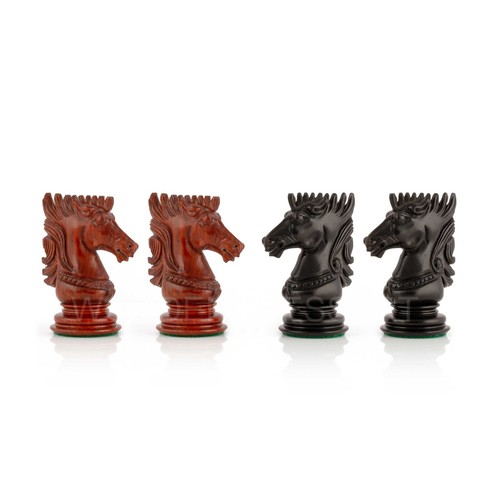 4,5" Premium Spike Staunton Serie Schachfiguren nur in Knospe Palisander & Ebenholz - Bild 5 von 7