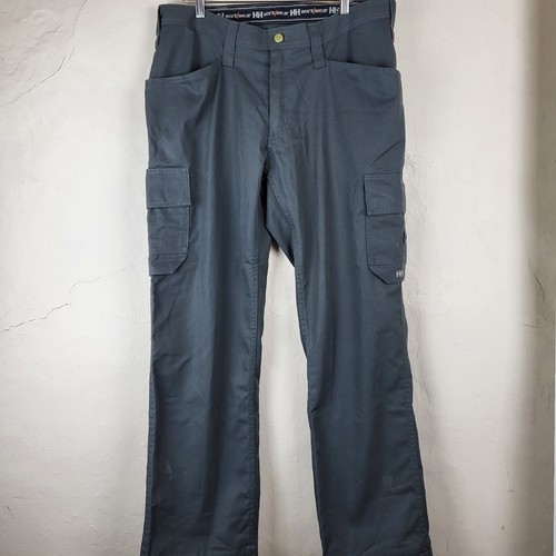 Helly Hansen Workwear Mens C52 W36 L32 Carpenter Trousers Grey Outdoors Chore