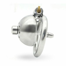 Lock Stainless Steel Male Chastity Device Belt Super Small Short Cage Ring