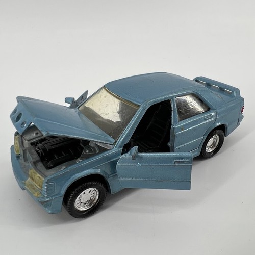 Vintage 1985 Matchbox Super Kings 5" Mercedes 190E Blue Metal Diecast Toy Car - Picture 2 of 11