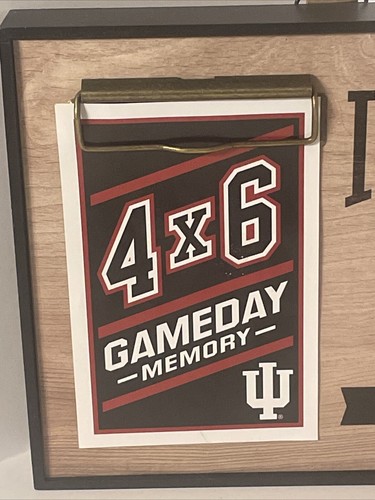 Indiana Hoosiers Wood Wall Hanging Sign Gameday Memory Holds 4"X6" Photo IU NEW - Picture 3 of 7