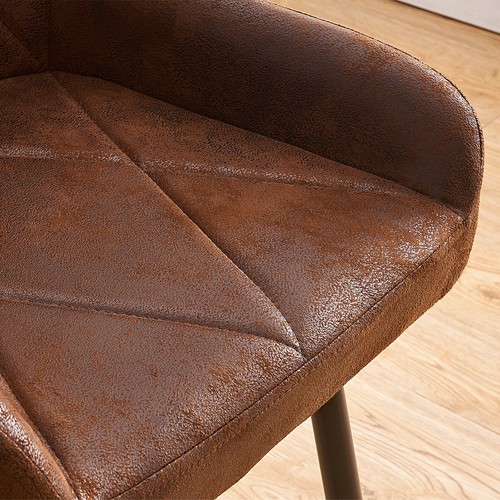 2x Bar Stools Velvet Dining Room Kitchen Breakfast High Chairs Footrest Barstool - Picture 33 of 48