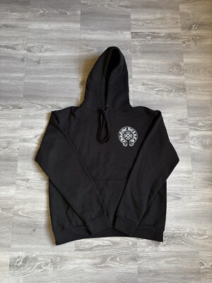 トップス Chrome Hearts hoodie Chrome Hearts Horseshoe Floral Cross Sleeve Zip Up Hoodie