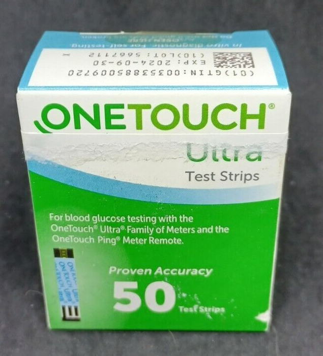 50 One Touch Ultra Glucose Test Strips Exp 9/30/2024 SEALED eBay