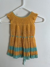 Vintage Child's HAND CROCHETED DRESS Little Girl's Dress Adorable 12 Months