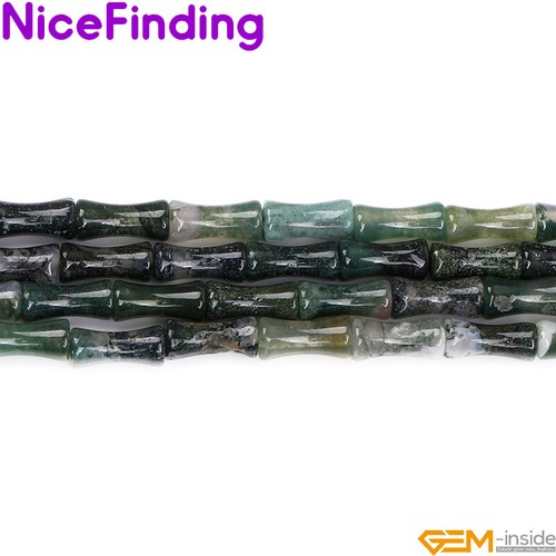 Natural Bamboo Jasper Opal Charms Knot Tube Beads For Jewelry 15" 20-30pcs - Picture 132 of 141