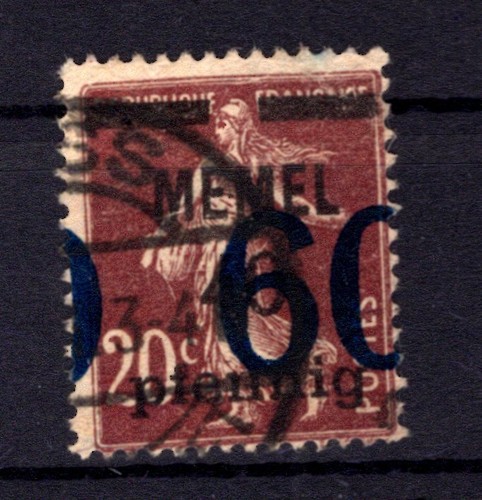 Memel 35V ABART Gest. BPP 300EUR (L6626)