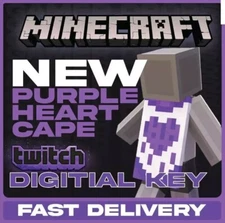 Minecraft : Purple Heart Cape - Java & Bedrock Edition [CODE] Twitch cape