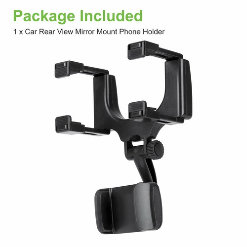 Universal 240° Car Rear view Mirror Mount Stand Holder Cradle For Cell Phone GPS - Photo 9 sur 9