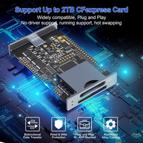 Versatile USB Type C & A CFexpress Type A/SD Card Reader - Fast 10Gbps Transfer - Picture 10 of 11