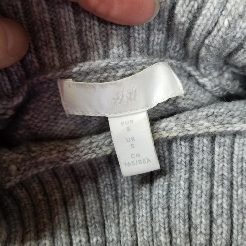 H&M Pullover Wolle Oversize Boxy Fit Small grau meliert warm kuschelig - Bild 11 von 13