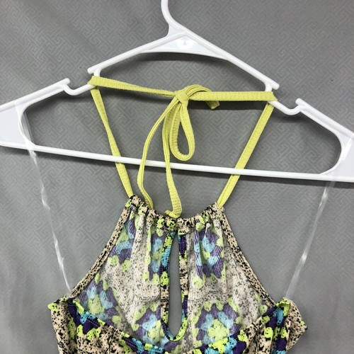 Rue21 Dress Yellow Tan Purple Halter Knit Knee Length Size XS Women Summer - Bild 5 von 13