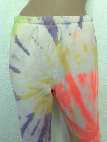 RE/DONE x HANES Neon Spiral Dye 80s Sweatpant Jogger SMALL Made In USA BNWT RARE - Picture 11 of 20