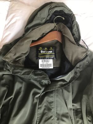 Barbour A 951 Large Leightweight Waxed coat Olive Green hood Barbour A 951 Large Leightweight Waxed coat Olive Green hood
