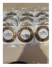 3/16" EDCO Black Back 1.0 mil Foil Tape - 12 rolls