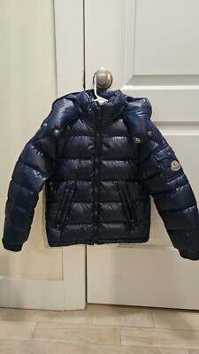 MONCLER MAYA KIDS Down Puffer JACKET BLUE SIZE 8 Pre-owned Good Condition