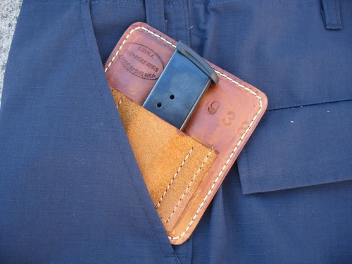 AZULA Leather Inside Pocket Wallet Magazine Mag Pouch CCW For..Choose Gun Model - Picture 2 of 5