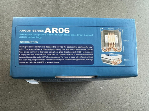 Silverstone Low-Profile Heatsink CPU Cooler 92mm Argon Series AR06 - NEW IN BOX - Picture 5 of 8