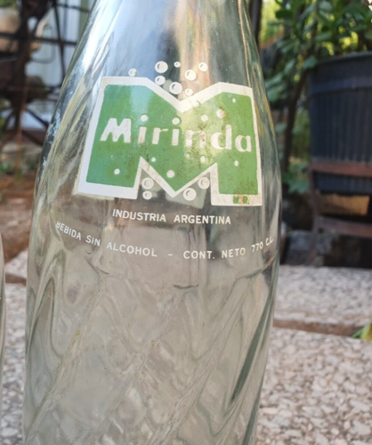 Vintage Mirinda Glasflasche 1960er 770cc von Pepsi Argentinien - Bild 3 von 4
