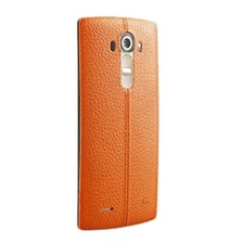 Original LG Official G4 H815 Genuine Leather Battery Cover Case (CPR-110) Orange